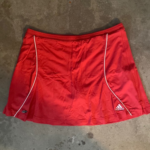 adidas Skirts Vintage Adidas Red Orange Tennis Skirt M Poshmark